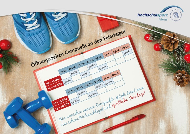 Aushang und Post Oeffnungszeiten Campusfit