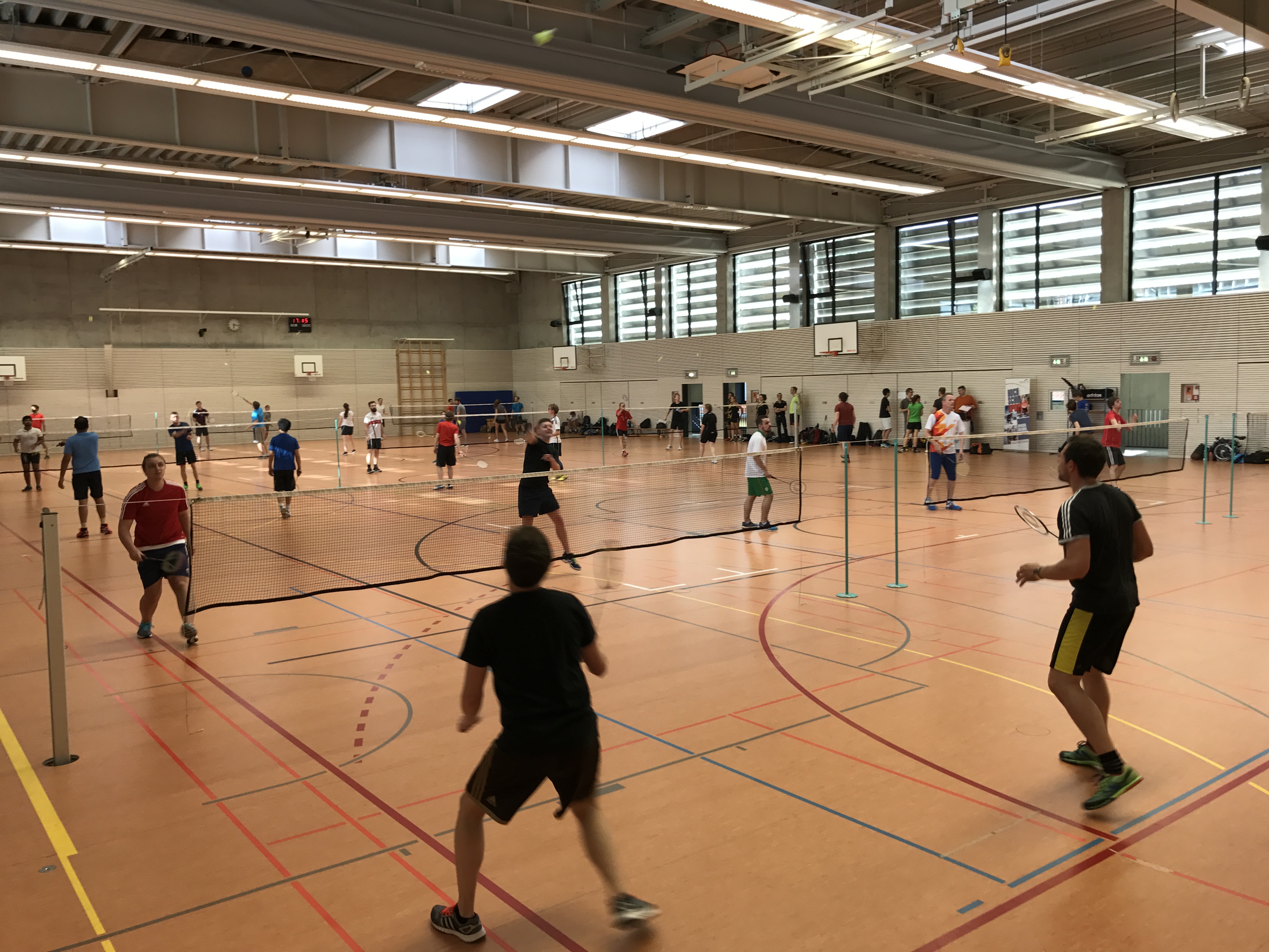 SE Abschlussturnier   Badminton   SoSe 2017   Spielszene