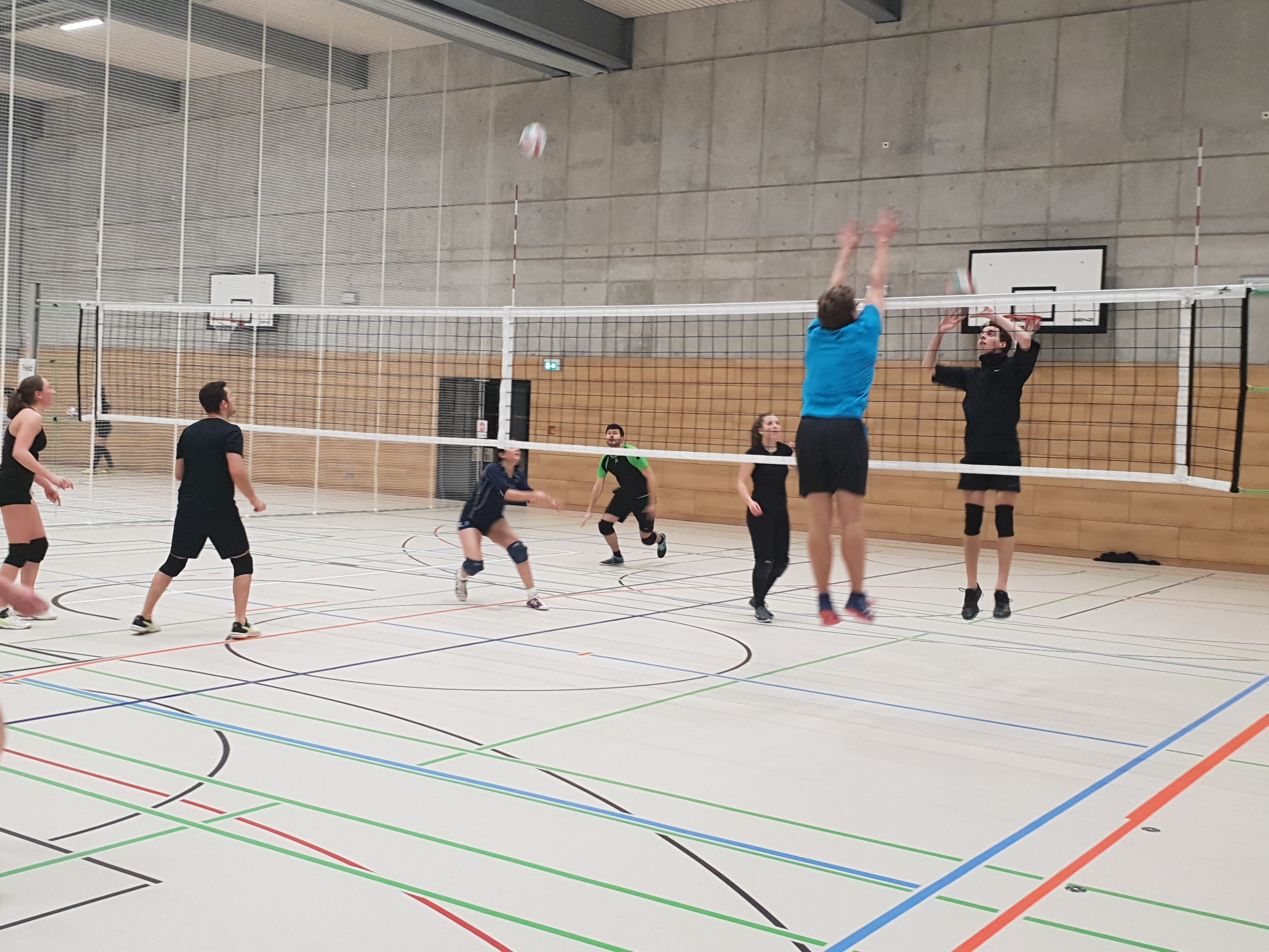 SE Abschlussturnier Volleyball 2vs.2   WiSe 2018 19    Spielszene