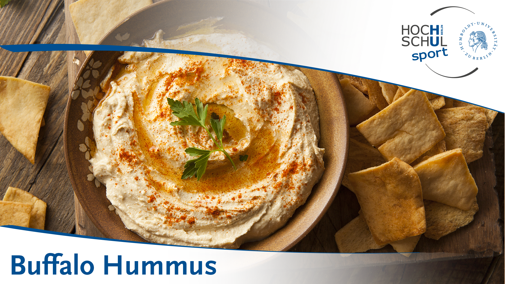 Mit zweierlei Verlauf Hummus