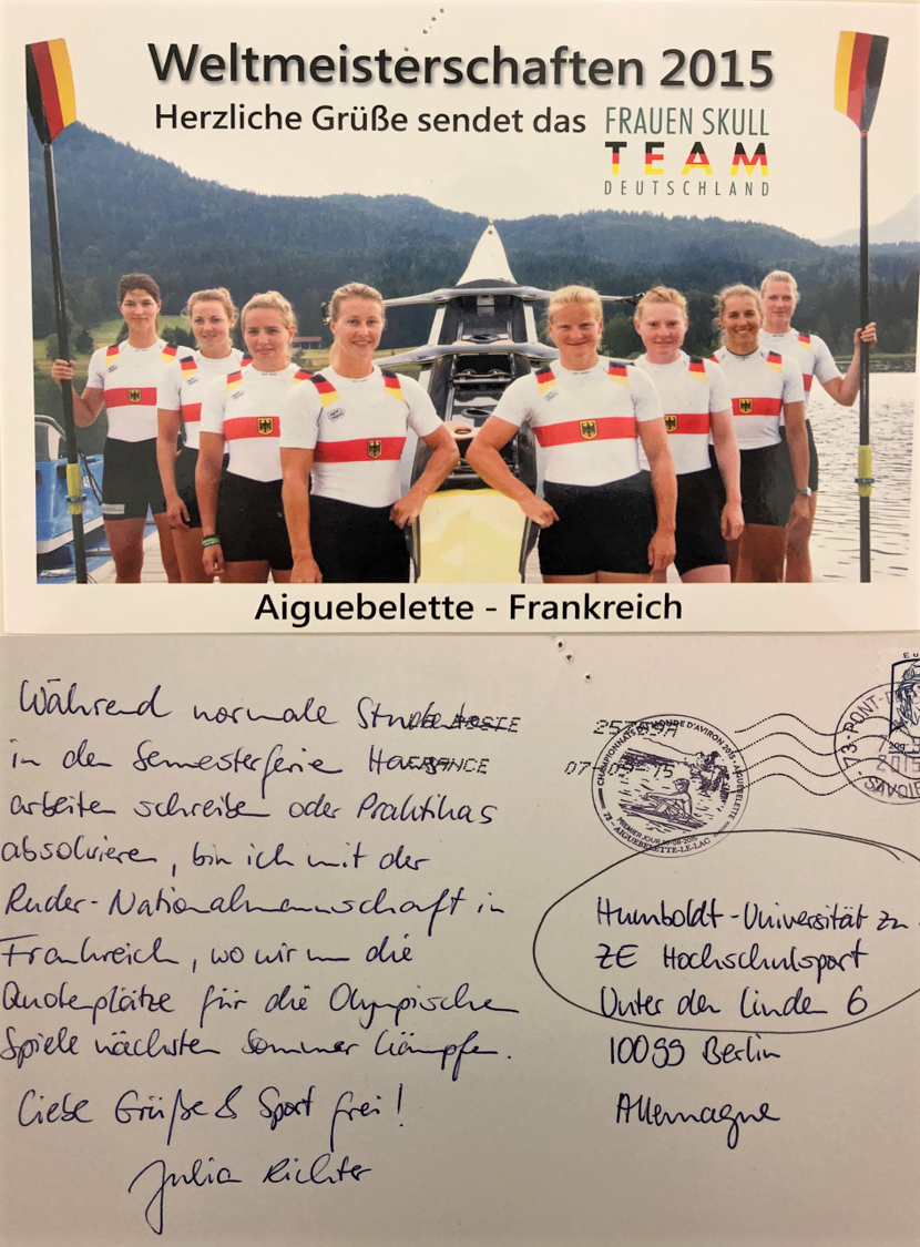 Grüße Rudern WM2015